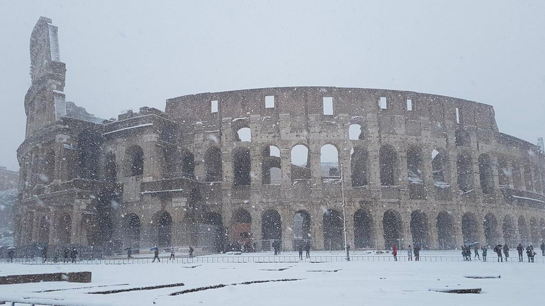 I romani e con la neve…